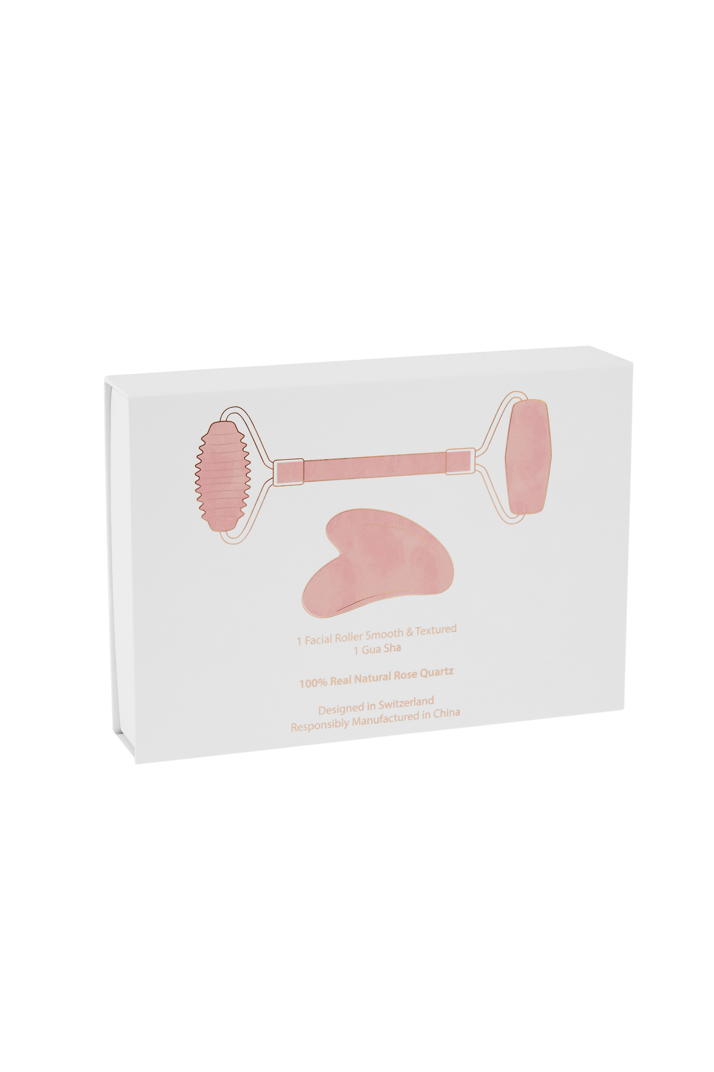 ROSE QUARTZ ROLLER + GUA SHA